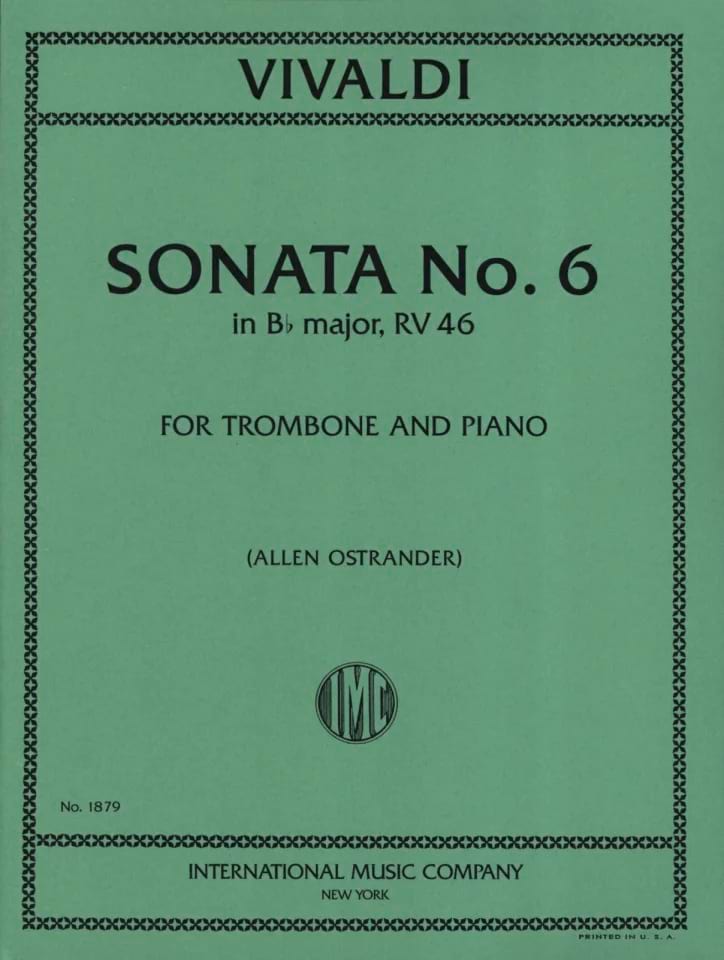 Sonata N° 6 In b Flat Major VIVALDI Partition Trombone