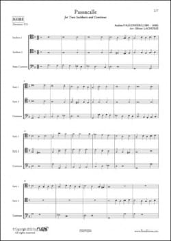 Passacalle Andrea Falconieri Partition Trombone