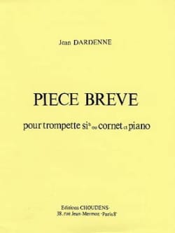 Pièce Brève Jean Dardenne Partition Trompette