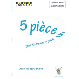 5 Pièces Jean-François Durez Partition Vibraphone