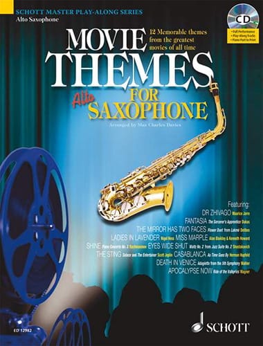 Movie Themes For Alto Saxophone Partition Saxophone