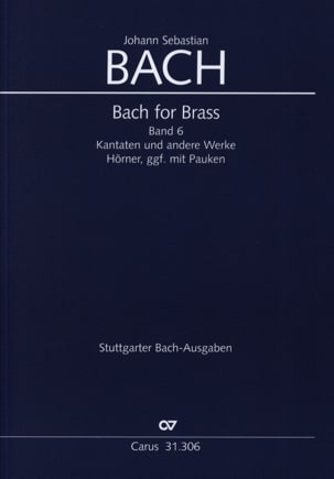 Bach for brass Band Volume 6 BACH Partition Cor