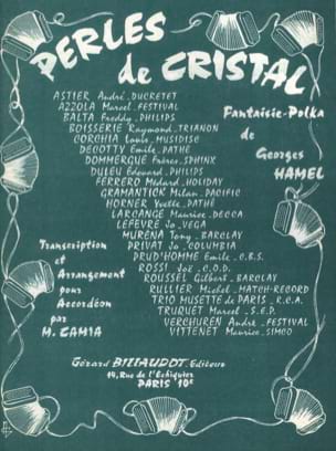 Perles De Cristal G. Hamel Partition Accordéon