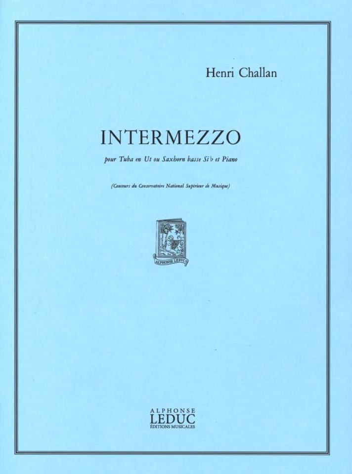 Intermezzo Henri Challan Partition Tuba