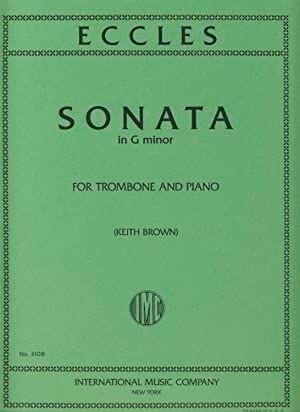 Sonata In G Minor Henry Eccles Partition Trombone