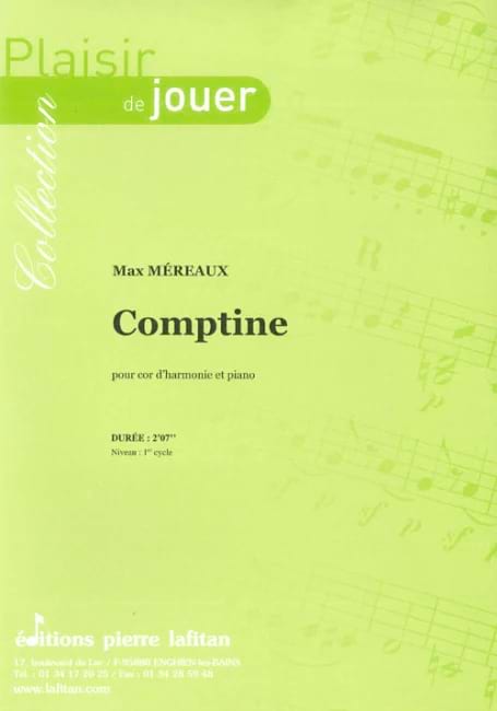 Comptine - Cor Max Méreaux Partition Cor