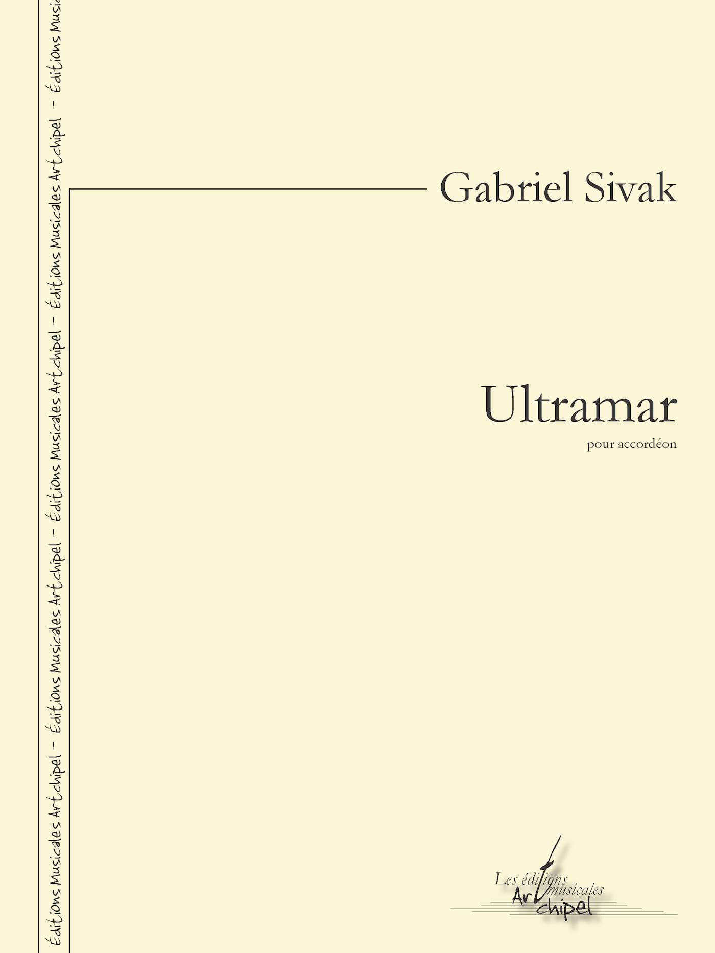 Ultramar Gabriel Sivak Partition Accordéon