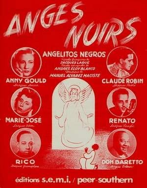 Anges Noirs Maciste Manuel Alvarez Partition Chanson française