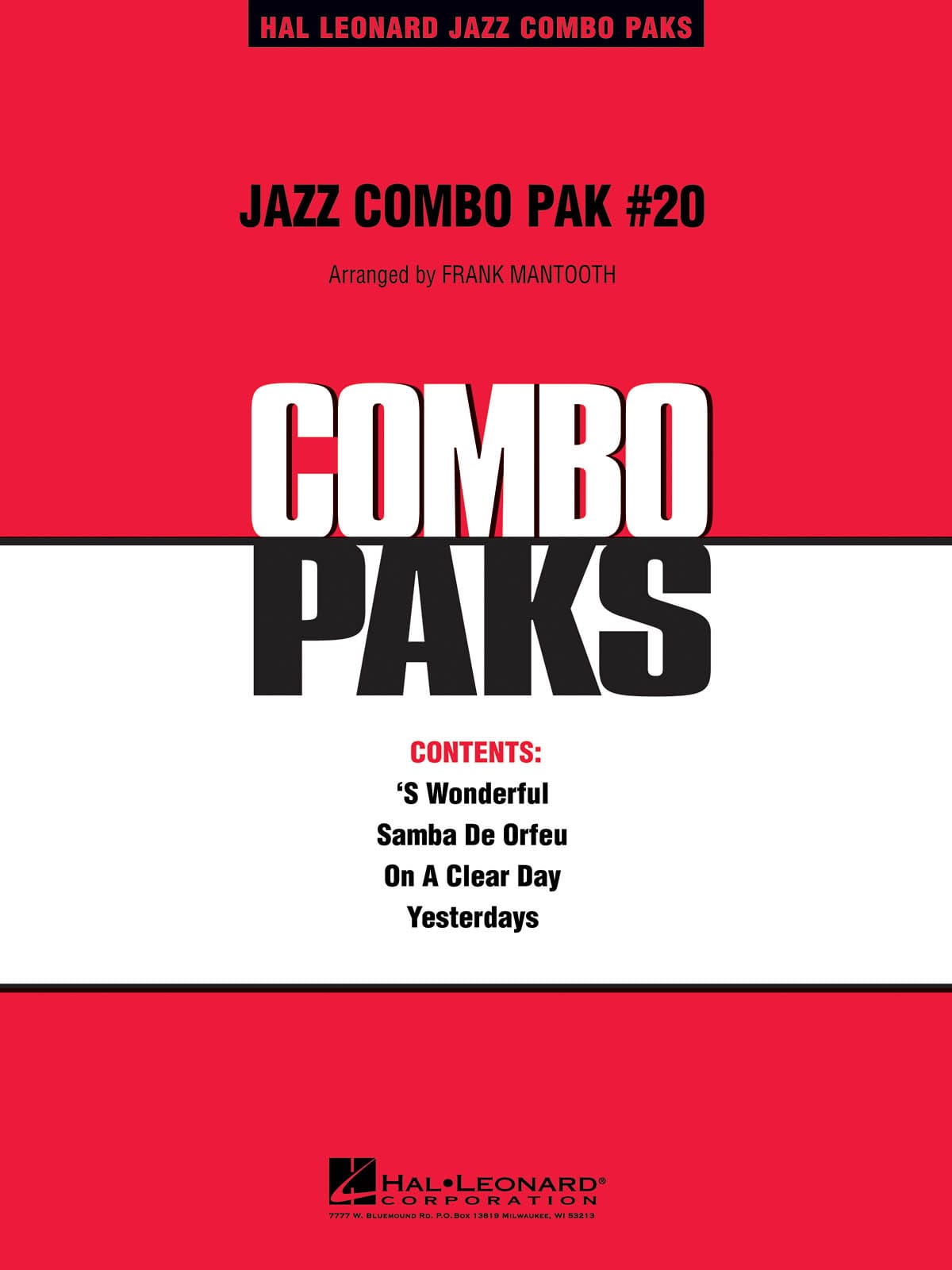 Jazz Combo Pak # 20 Partition ENSEMBLES, BANDS