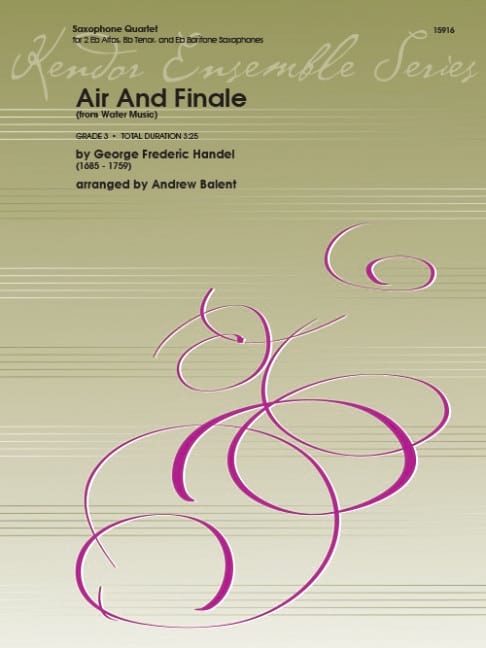 Air and Finale Georg Friedrich Händel Partition