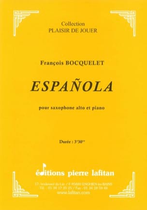 Española François Bocquelet Partition Saxophone