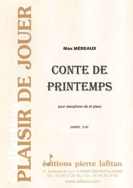 Conte de printemps Max Méreaux Partition Saxophone