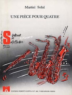 Une Pièce Pour Quatre Martial Solal Partition Saxophone