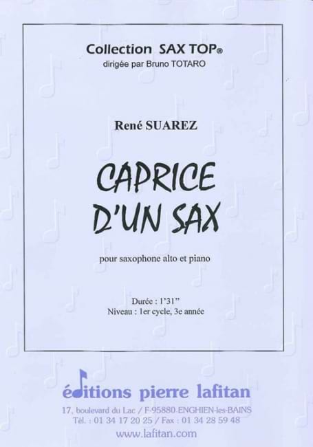 Caprice d'un sax René Suarez Partition Saxophone