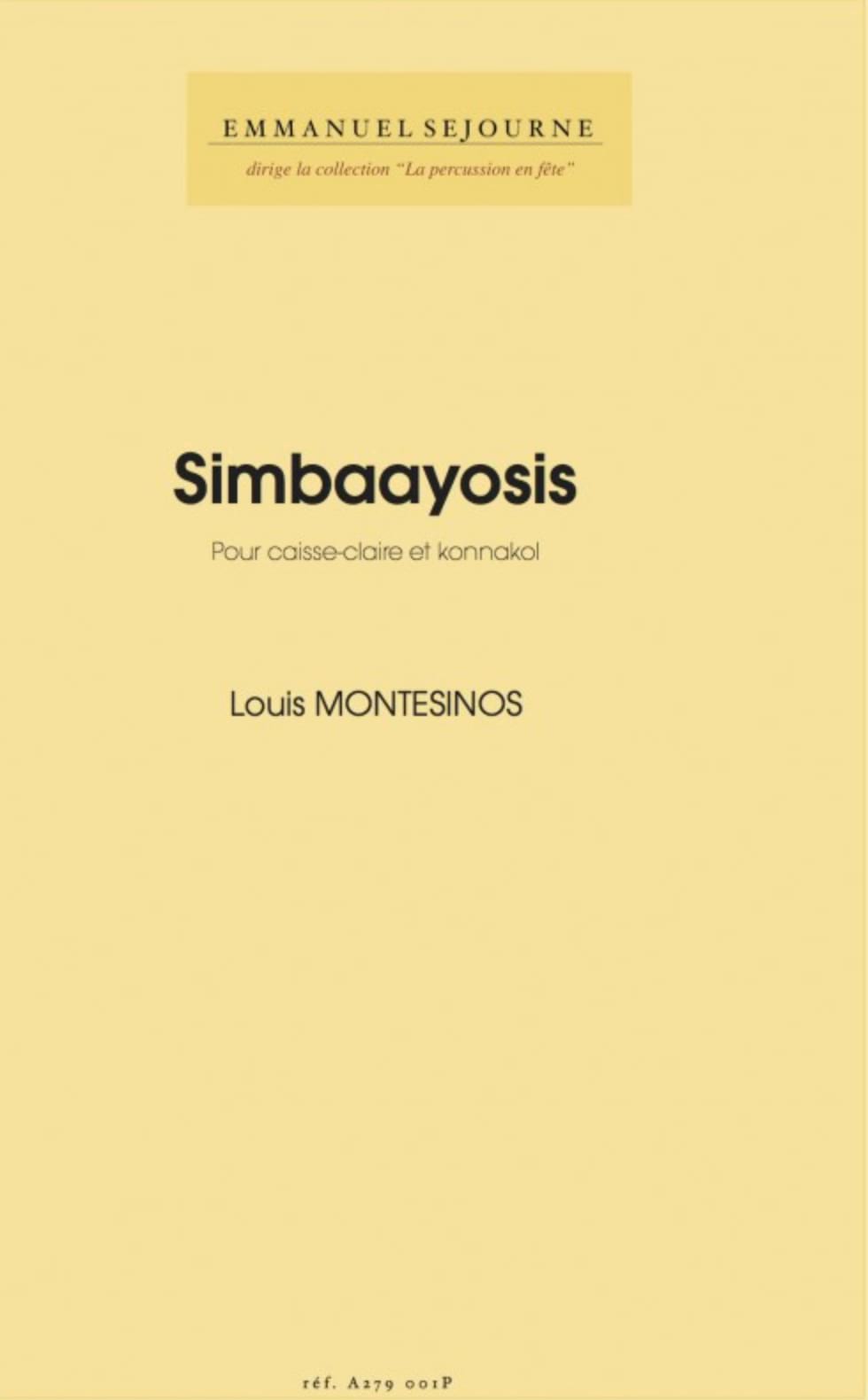 Simbaayosis Louis Montesinos Partition Multi Percussions