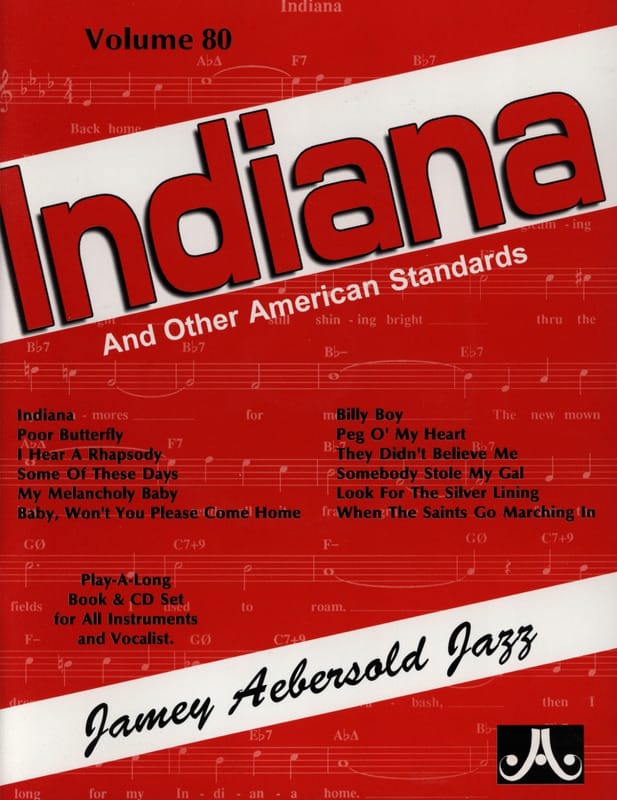 Volume 80 - Indiana METHODE AEBERSOLD Partition Jazz