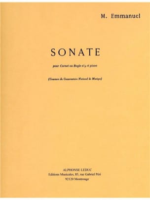 Sonate Maurice Emmanuel Partition Trompette