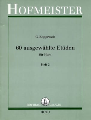 60 Ausgewählte Etüden Für Horn Heft 2 Georg Kopprasch Partition Cor