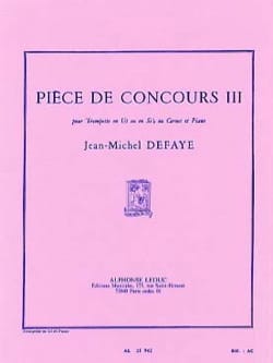 Pièce de Concours 3 Jean-Michel Defaye Partition Trompette