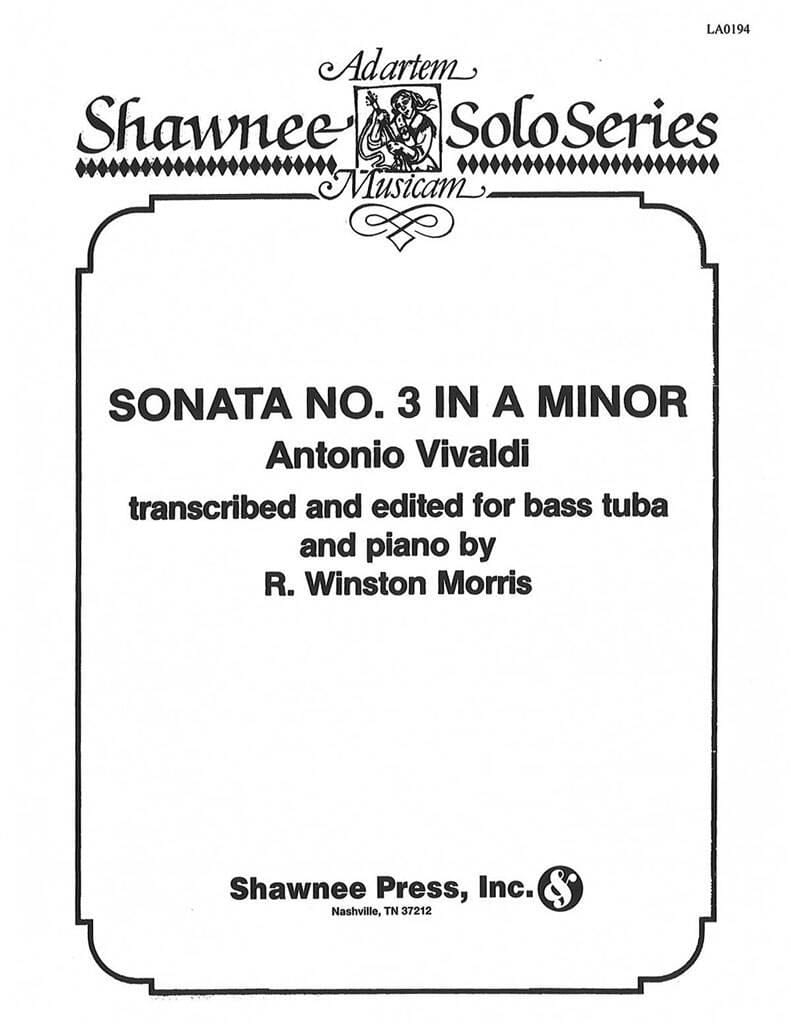 Sonata N° 3 In A Minor VIVALDI Partition Tuba