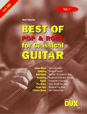 Best of pop & rock for classical guitar volume 7 Partition Guitare
