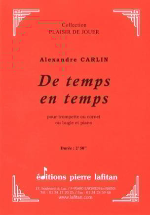 De temps en temps Alexandre Carlin Partition Trompette