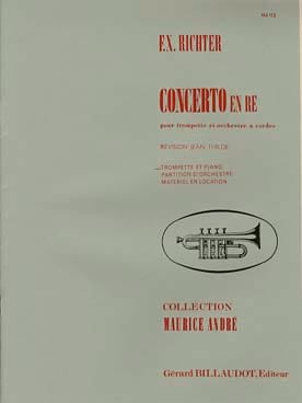 Concerto En Ré Franz-Xavier Richter Partition Trompette
