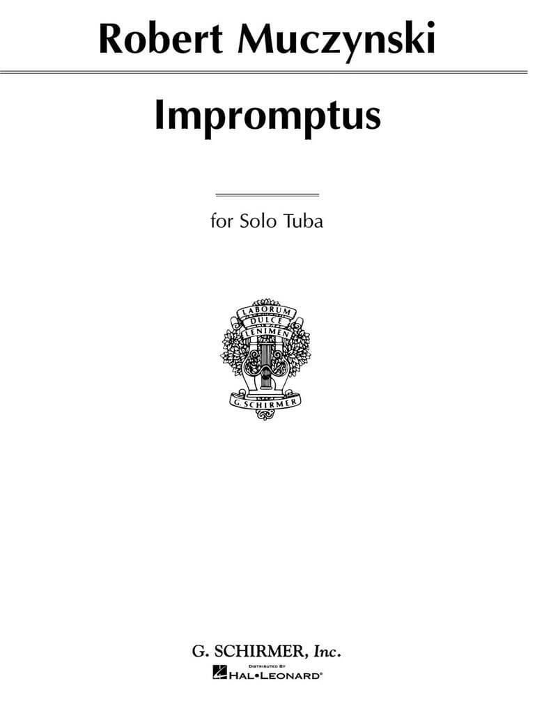 Impromptu Opus 32 Robert Muczynski Partition Tuba