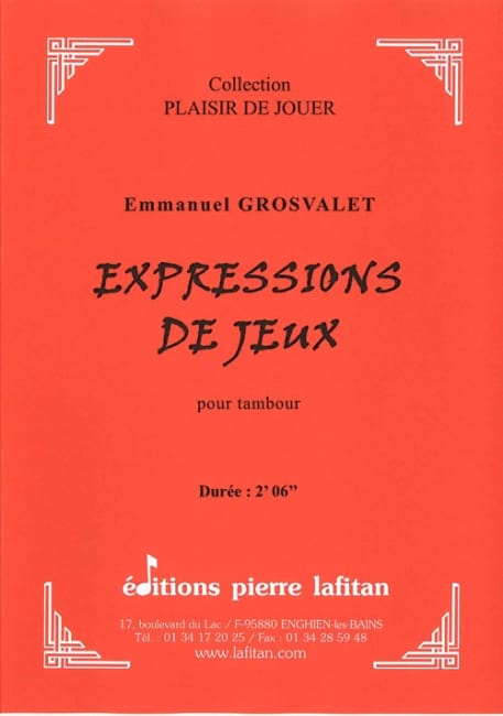 Expressions de jeux Emmanuel GROSVALET Partition Caisse-claire