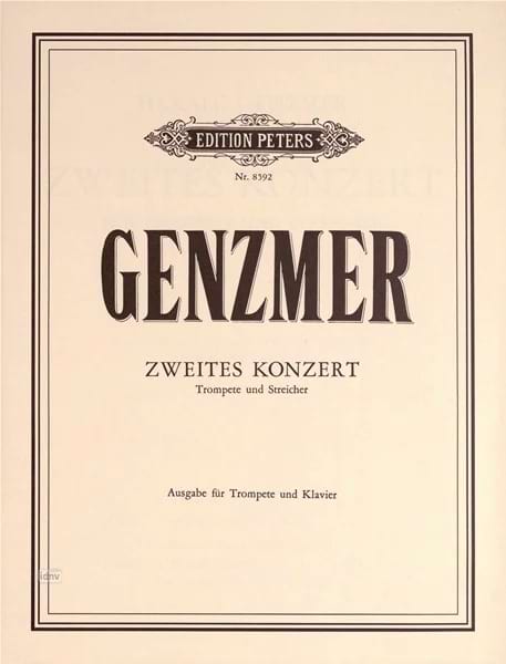 Zweites Konzert Harald Genzmer Partition Trompette