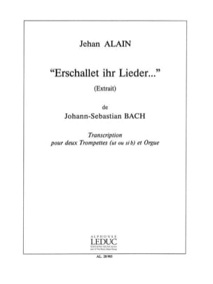 Erschallet Ihr Lieder... Extrait BACH Partition Trompette