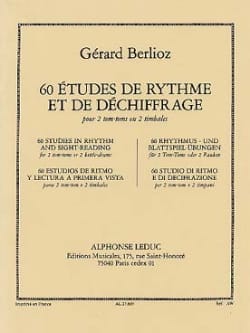60 Etudes de Rythme BERLIOZ Partition Timbales