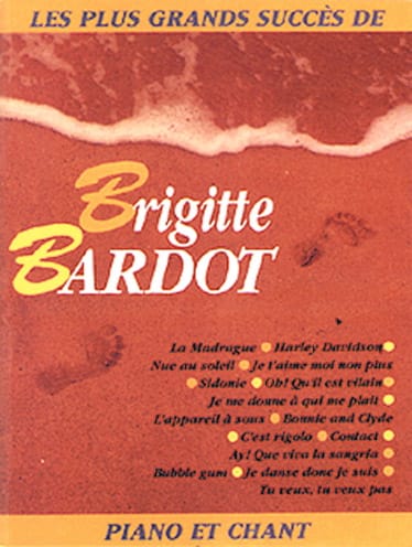Livre d'or - 15 Succès Brigitte Bardot Partition Chanson française