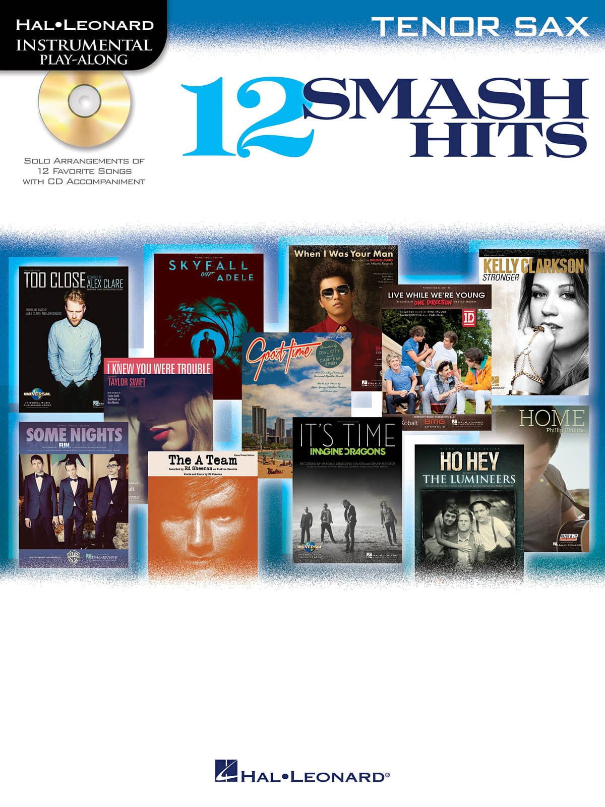 12 Smash hits - Instrumental play-along Partition Saxophone
