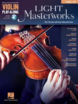 Violin Play-Along Volume 47 Light Masterworks Partition Violon
