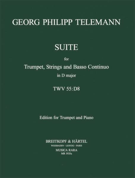 Suite In D Major Twv 55:d8 TELEMANN Partition Trompette