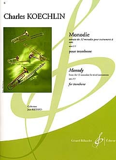 Monodie Opus 213 Charles Koechlin Partition Trombone
