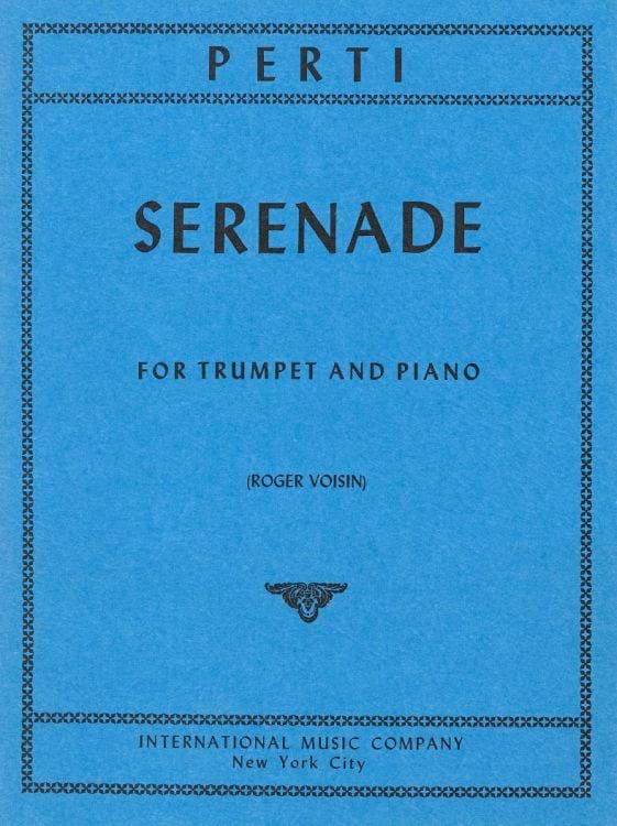 Serenade Giacomo Antonio Perti Partition Trompette