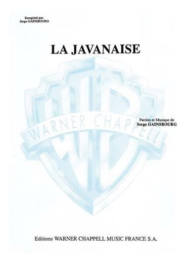 La Javanaise - Serge Gainsbourg - Partition - Chanson française