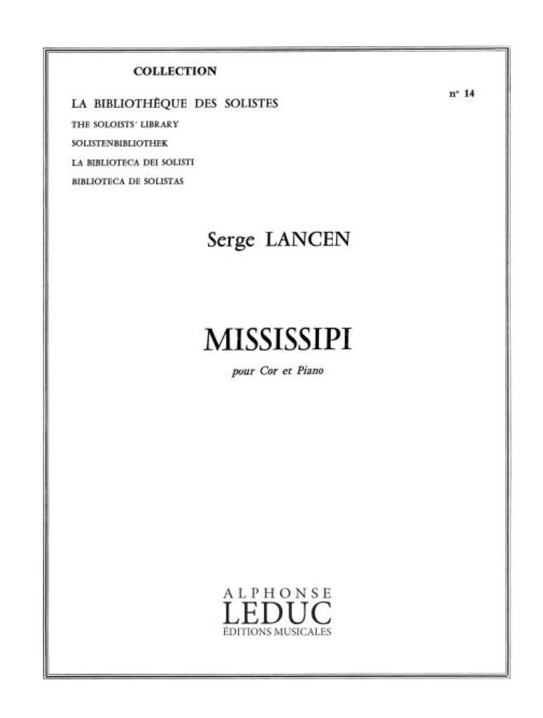 Mississipi. Cor Serge Lancen Partition Cor