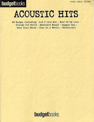 Budget books - Acoustic hits Partition Pop / Rock