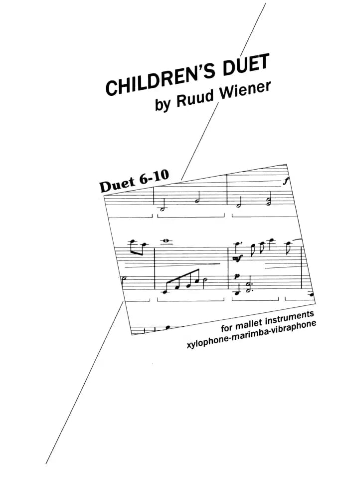 Children's Duets 6-10 Ruud Wiener Partition Ensemble de percussions