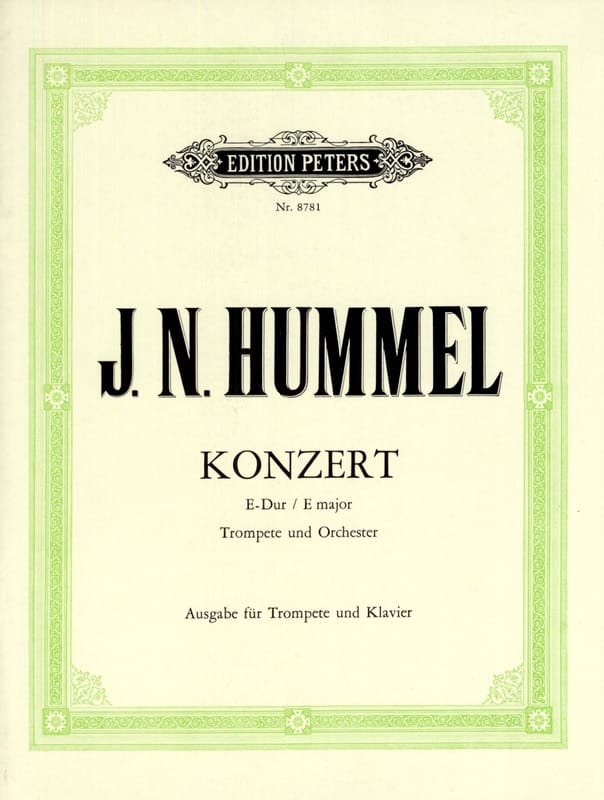 Konzert E-Dur HUMMEL Partition Trompette