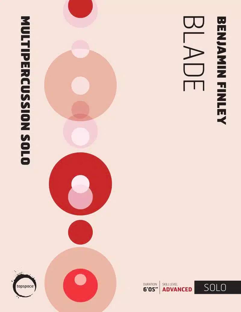 Blade - solo multipercussion Benjamin Finley Partition