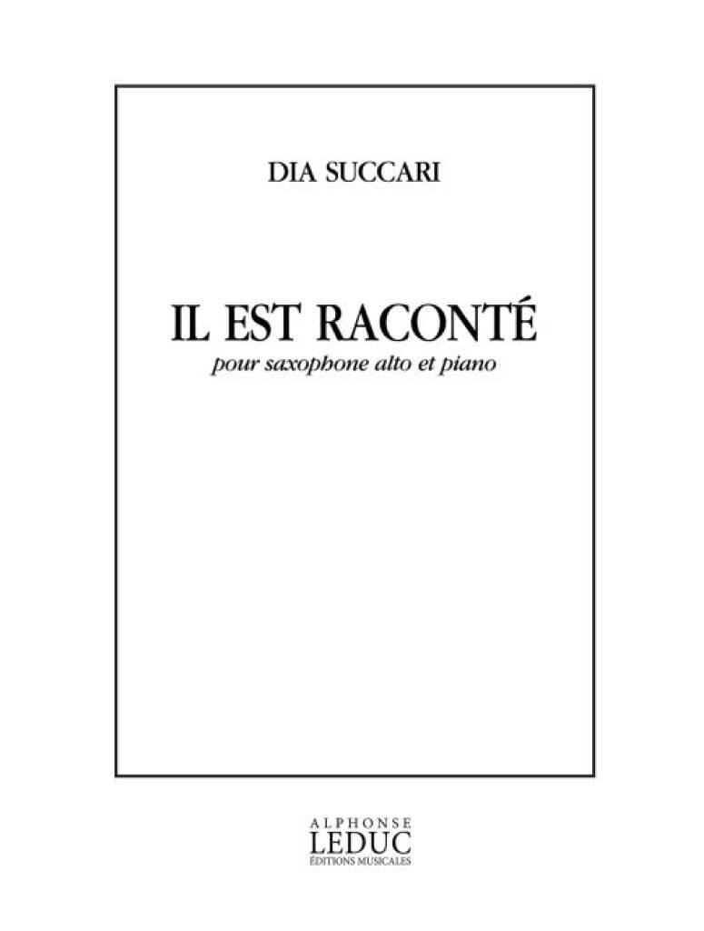 Il Est Raconté Dia Succari Partition Saxophone