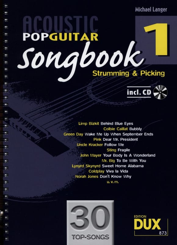 Acoustic pop guitar songbook volume 1 Partition Guitare