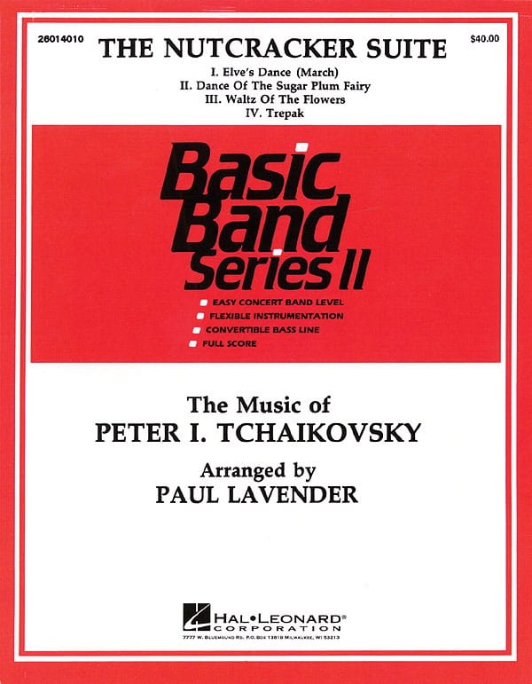 The nutcracker suite TCHAIKOVSKY Partition ENSEMBLES, BANDS