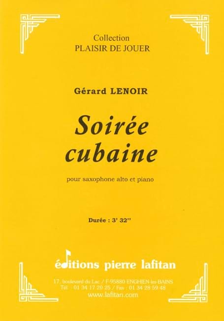 Soirée Cubaine Gérard Lenoir Partition Saxophone