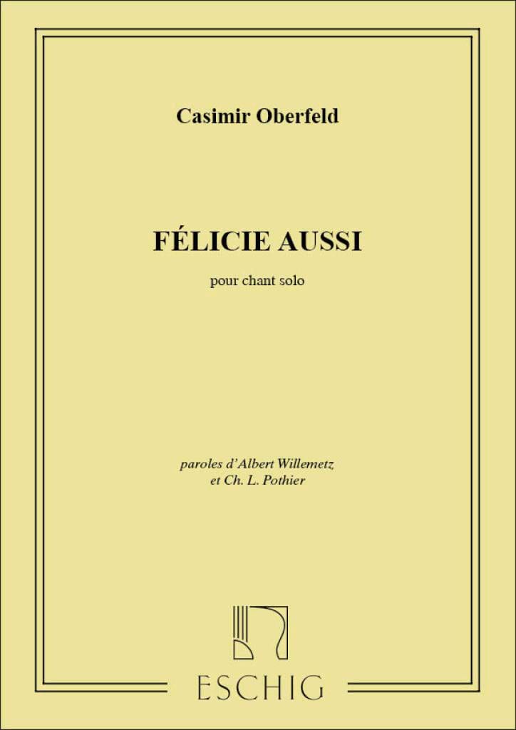 Félicie Aussi Fernandel Partition Chanson française