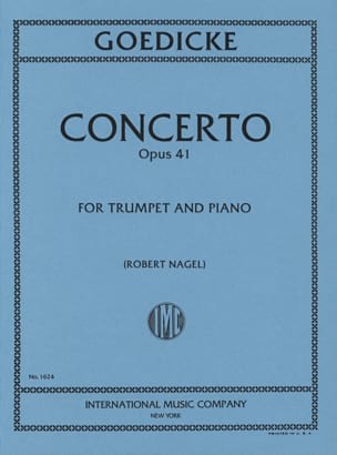 Concerto Opus 41 Alexander Goedicke Partition Trompette